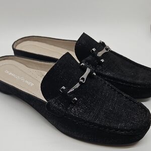 Donald J. Pliner Elegant Black Loafer Slides With Box